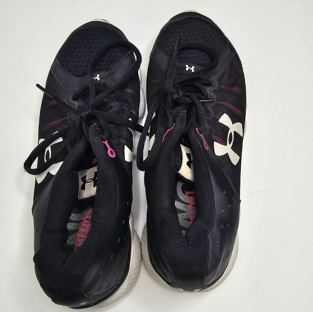 Womens Under Armour Micro G Assert 6 Size 7.5 Black Running Shoes 1266252-001 - Picture 5 of 9